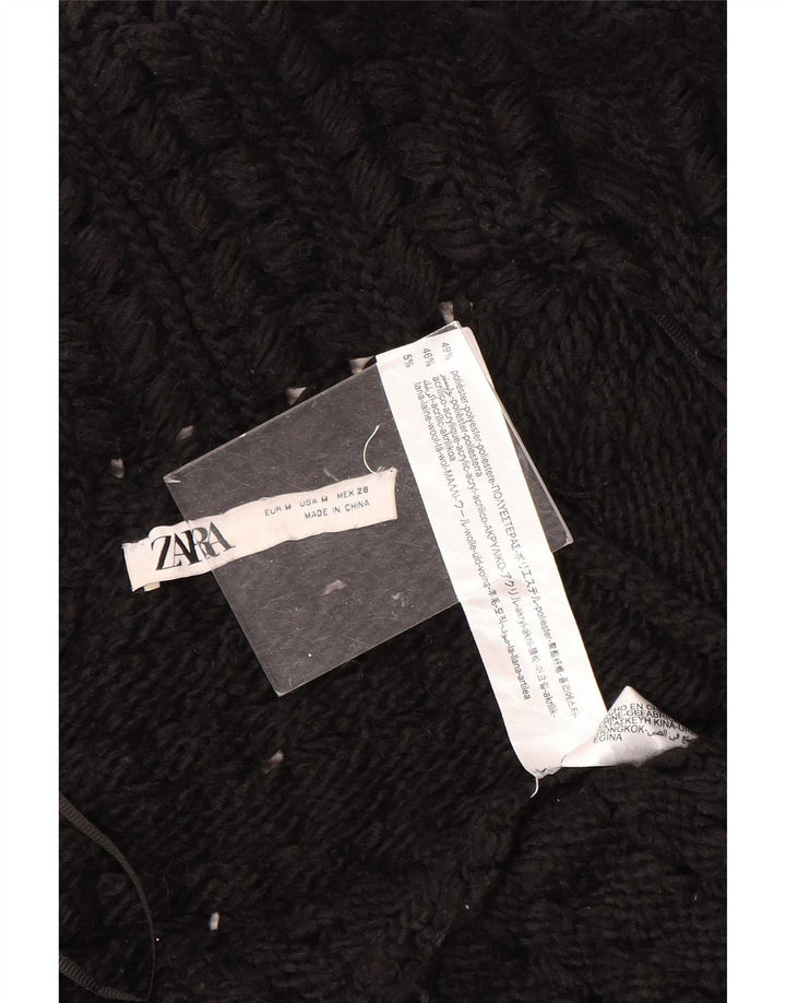 Zara Cardigan ouvert surdimensionné pour femme UK 14 Noir moyen