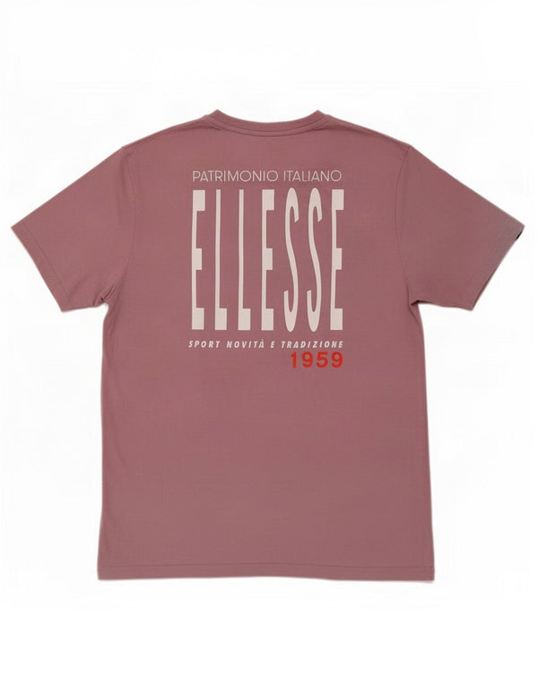 Ellesse T-Shirt Graphique Top XL Rose Coton Homme