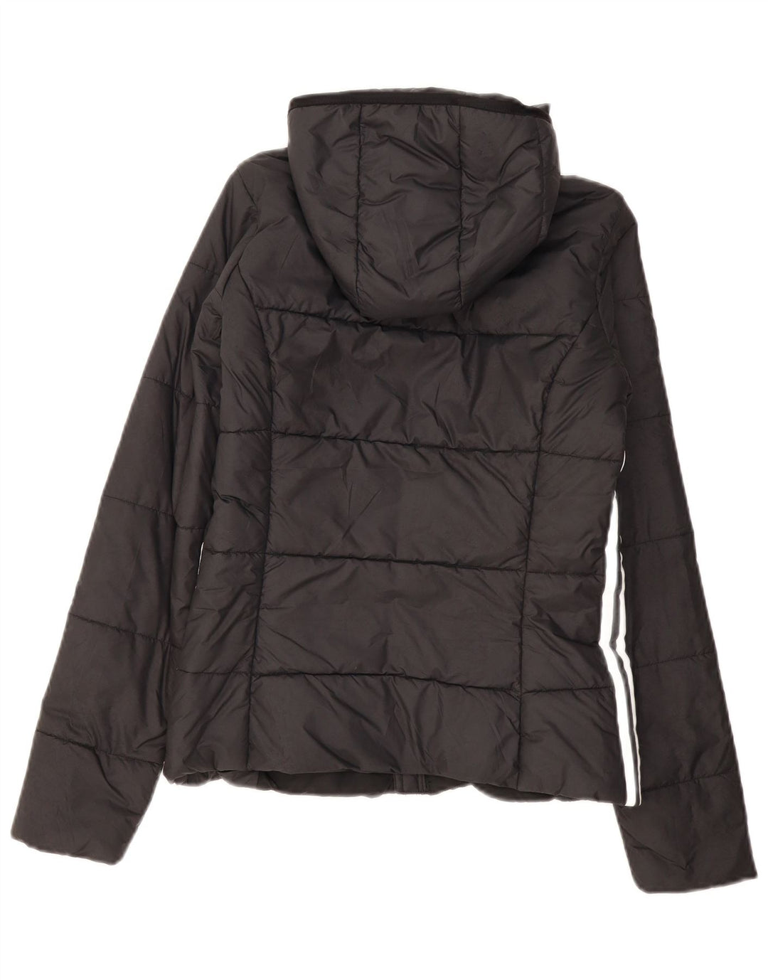 Adidas Veste rembourrée à capuche pour femme UK 8 Small Noir Polyester
