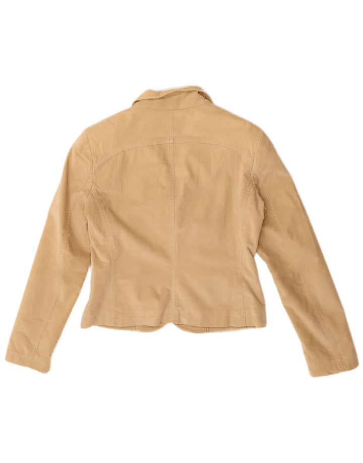 SEVENTY Womens Corduroy 3 Button Blazer Jacket IT 44 Medium Beige Cotton