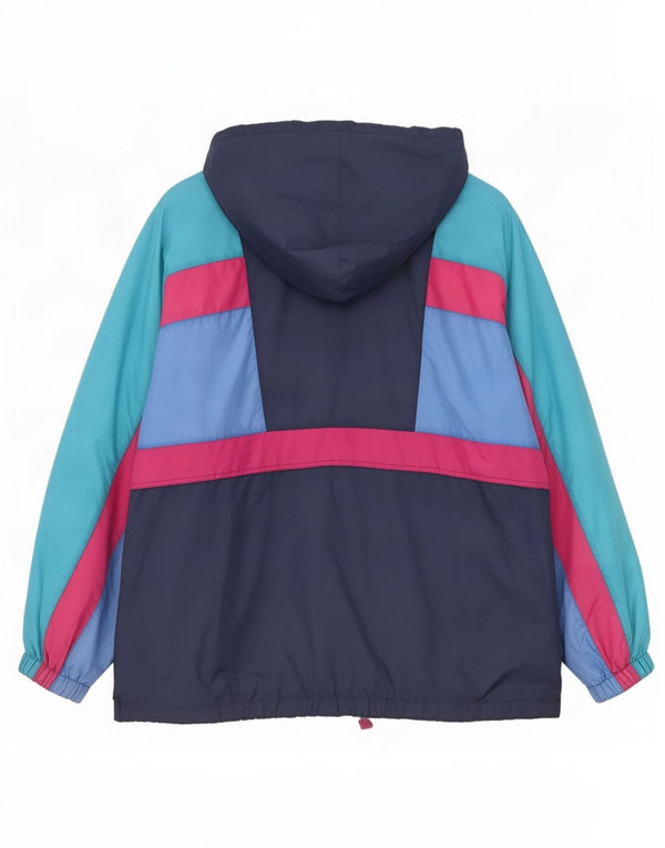 Veste de survêtement à capuche vintage pour hommes 2XL Colorblock multicolore