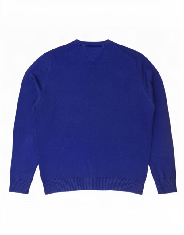 Tommy Hilfiger Pull à col rond pour homme en coton bleu Taille L