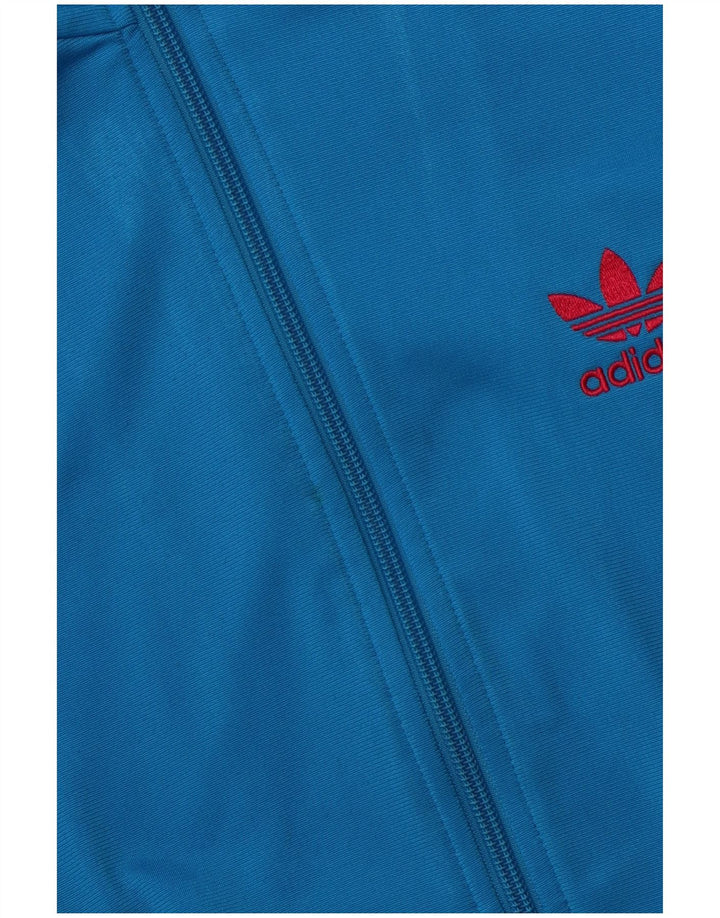 Adidas Veste de survêtement graphique pour femme EU 36 Petit Bleu Polyester