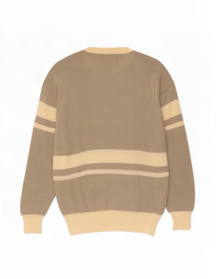 Les Copains Pull col rond homme IT 52 Large laine color block gris