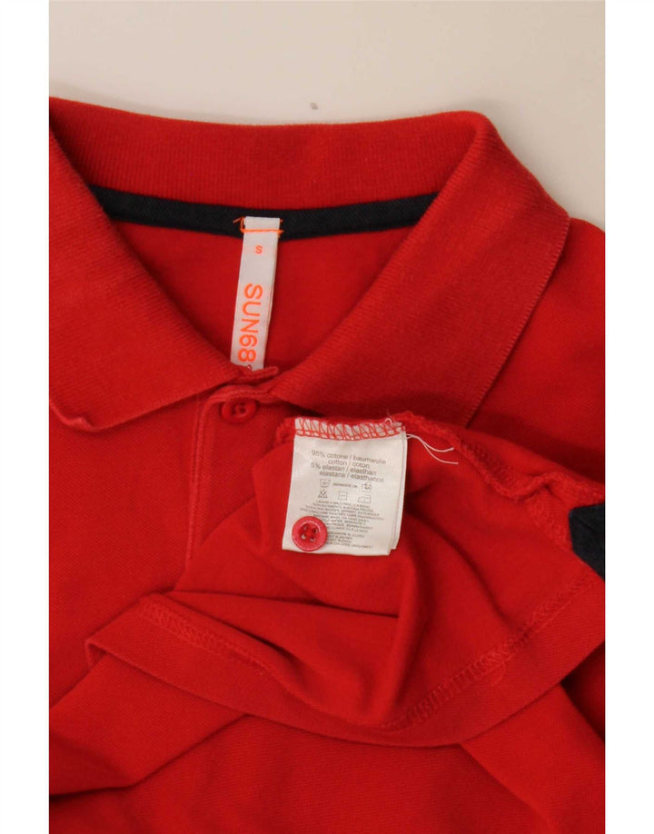 Sun68 Polo Homme Petit Rouge Coton