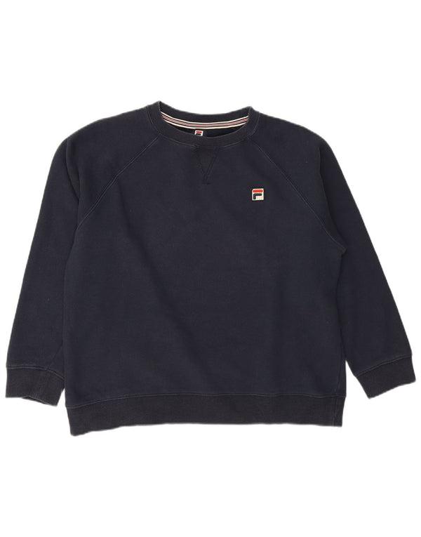 Fila Sweat-shirt pour femme UK 16 Large Bleu marine Coton