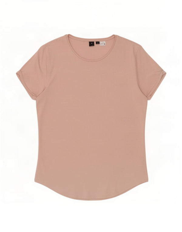 G-Star T-Shirt Femme Top UK 16 Large Rose Coton