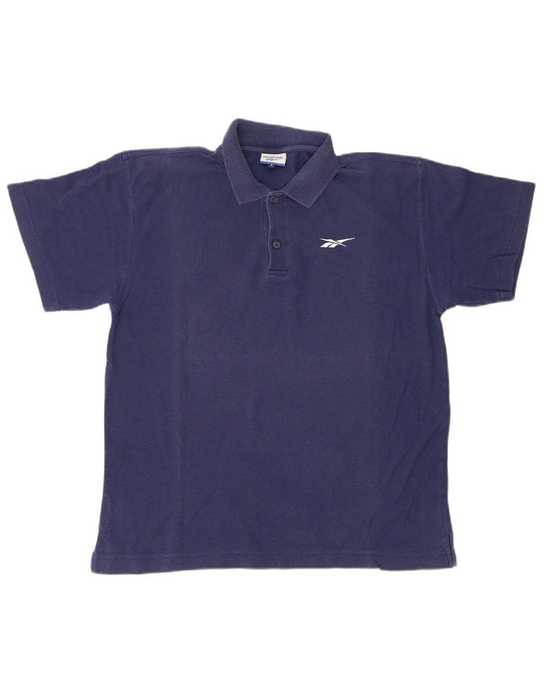 Reebok Polo Homme Bleu Marine Moyen Coton
