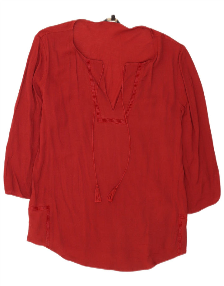 Massimo Dutti Tunique à manches 3/4 pour femme UK 14 Viscose bordeaux moyen