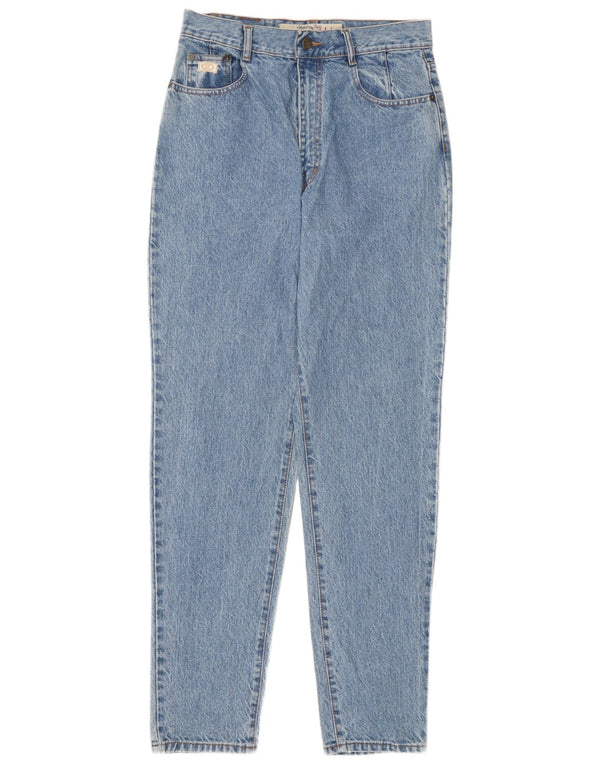 vintage Femme Taille Haute Jeans Fuselés IT 48 XL W30 L32 Coton Bleu