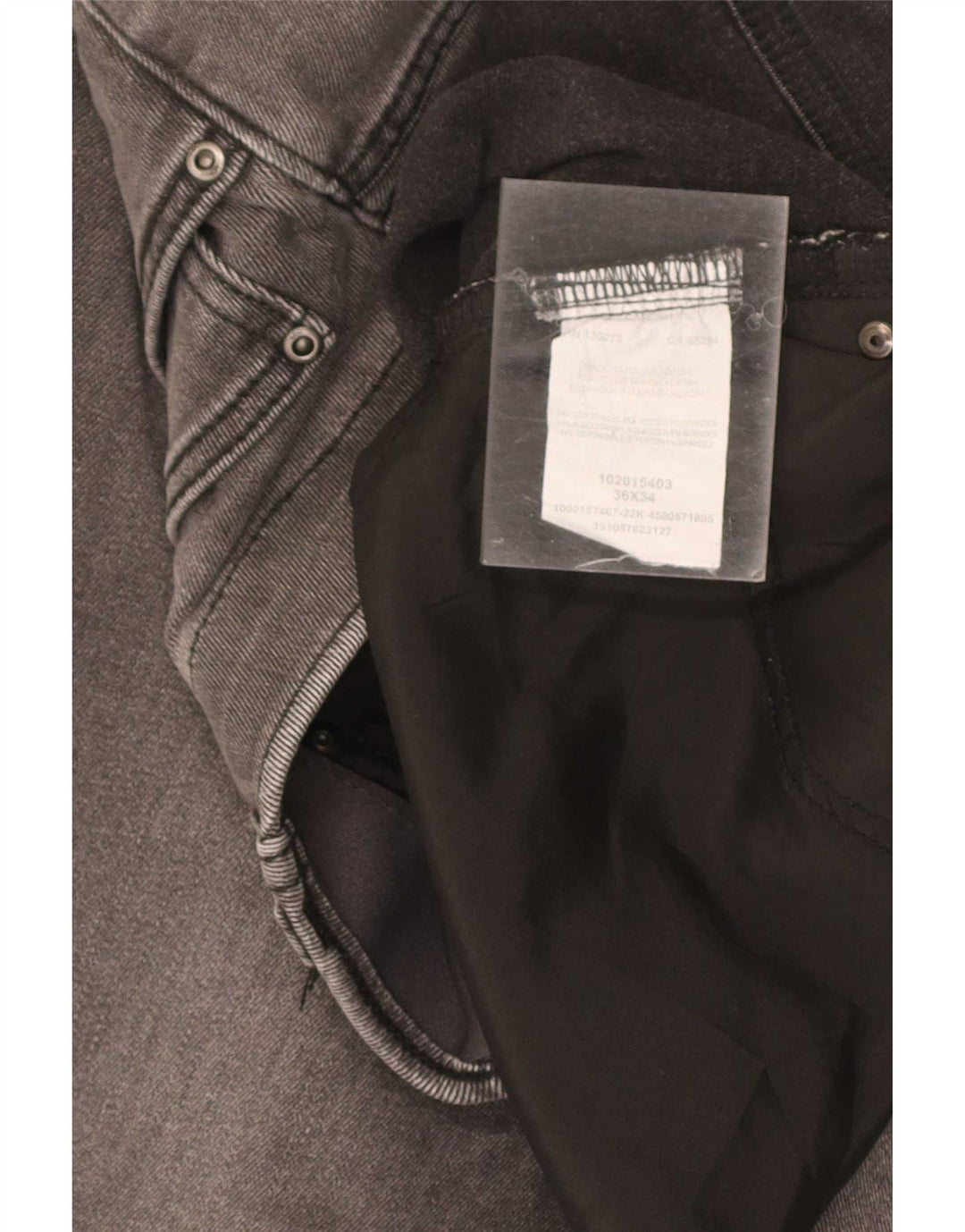 Lee Jean droit coupe slim W36 L34 homme gris coton