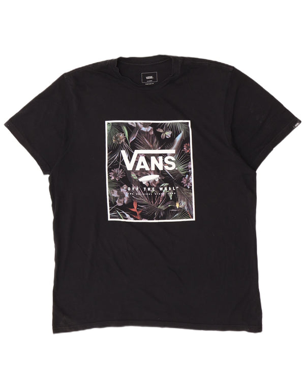 Vans T-shirt graphique ajusté sur mesure pour homme XL en coton noir