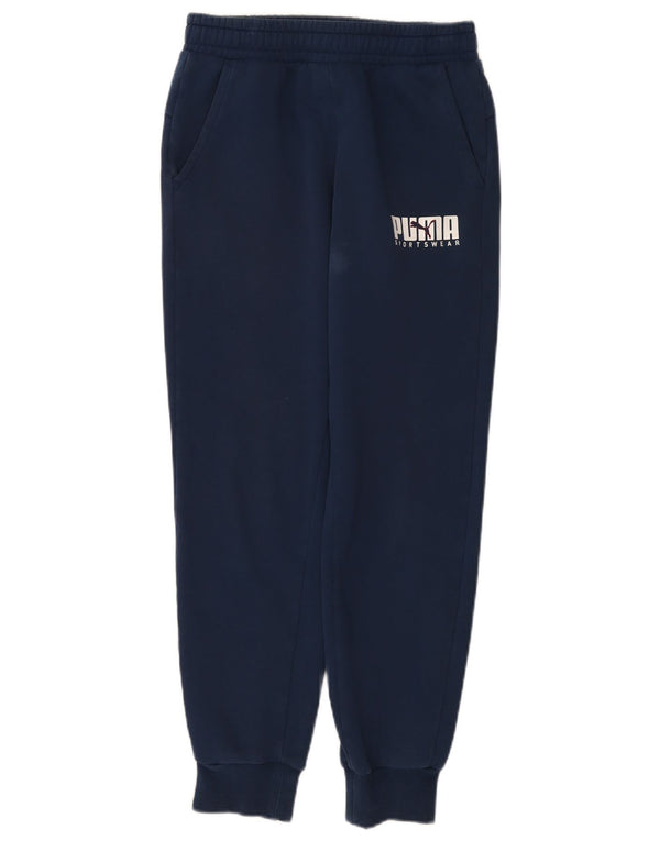Puma Pantalon de survêtement graphique pour homme en coton bleu marine Taille S