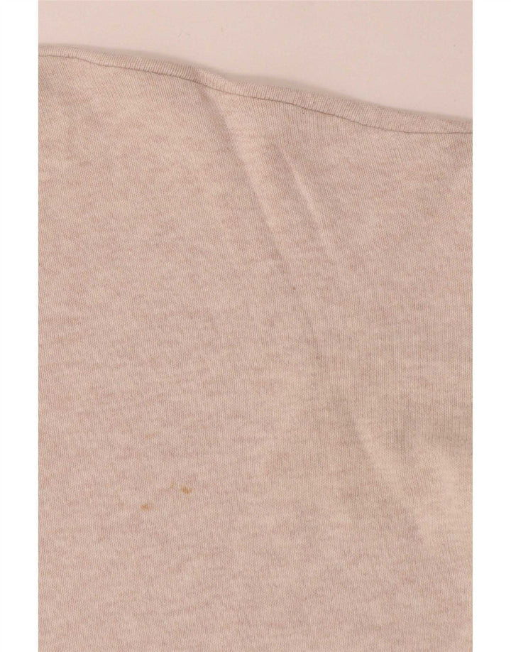 Zara Pull surdimensionné à col bateau pour femme UK 14 Beige moyen