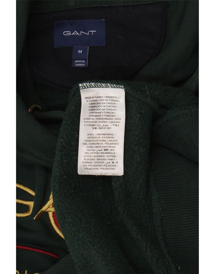 GANT Pull à Capuche Graphique Homme Vert Moyen Coton