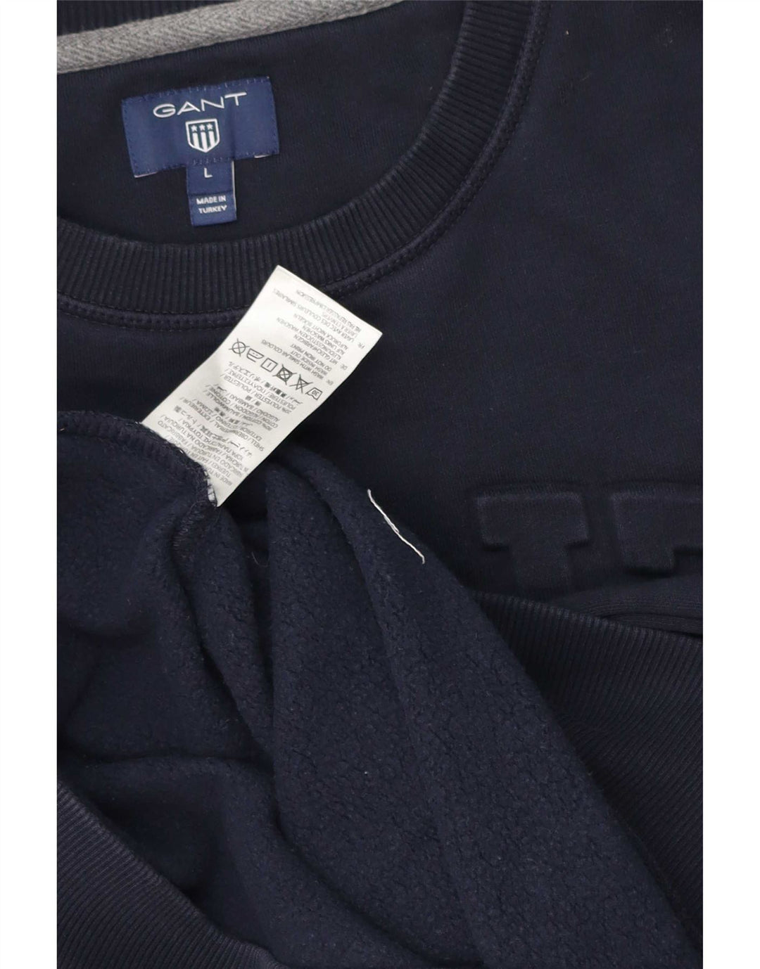 Gant Mens Graphic Sweatshirt Jumper Grand Bleu Marine Coton