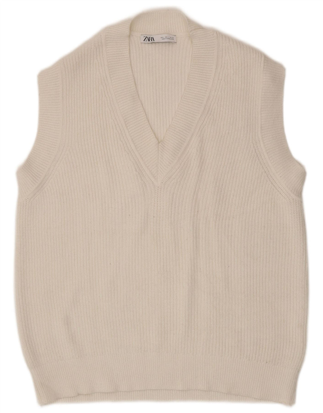 Zara Femme Débardeur UK 16 Large Viscose Blanche