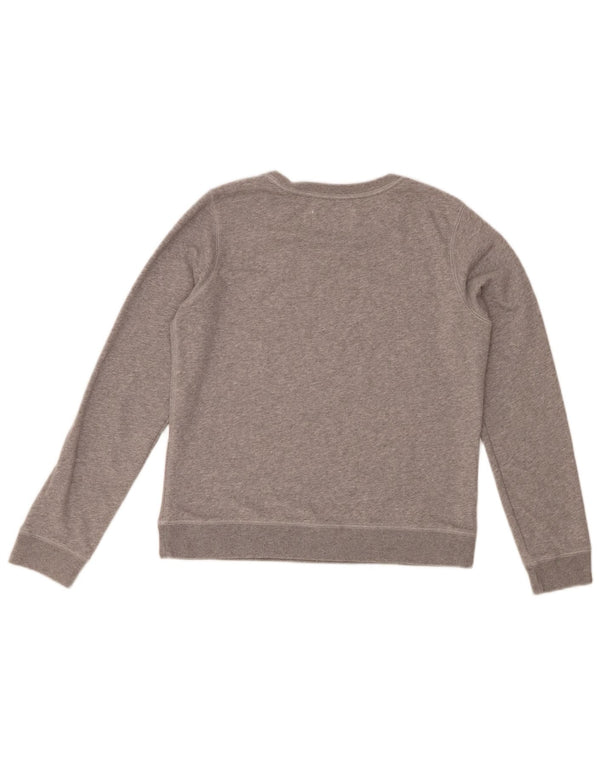 JACK WILLS Sweat-shirt graphique pour femme UK 12 Gris moyen moucheté