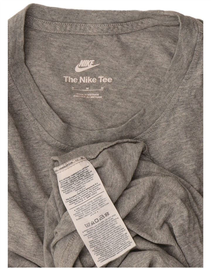 Nike T-Shirt Femme UK 14 Gris Moyen Coton