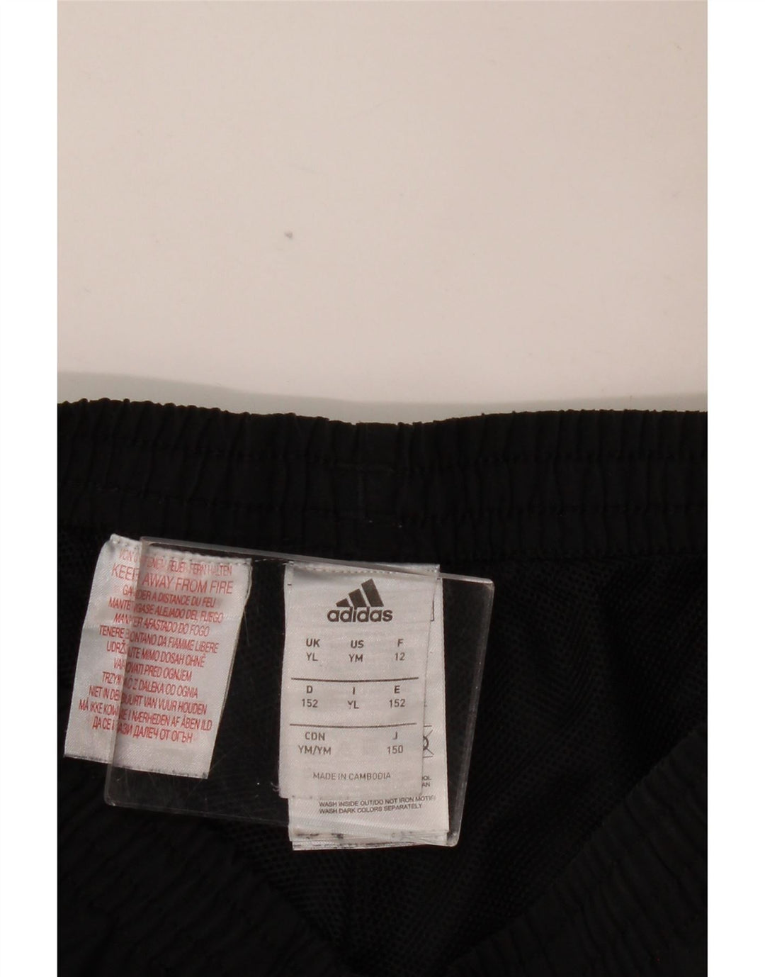 ADIDAS Pantalon de Survêtement Garçon Joggers 11-12 ans Grand Noir Polyester