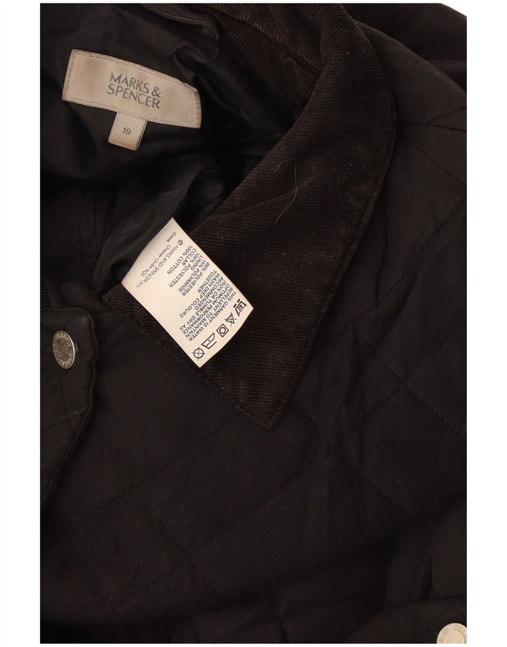 Marks & Spencer Veste matelassée surdimensionnée pour femme UK 10 Small Noir