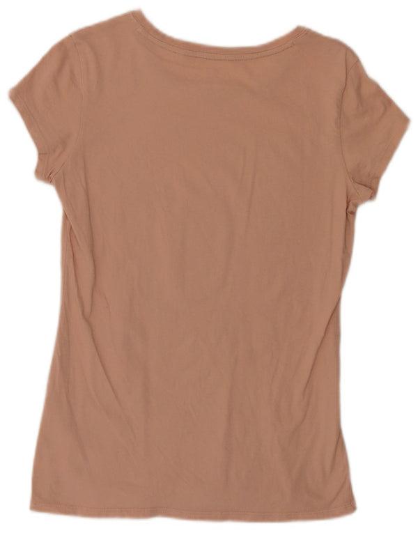 Guess T-Shirt Graphique Femme UK 12 Rose Moyen Coton
