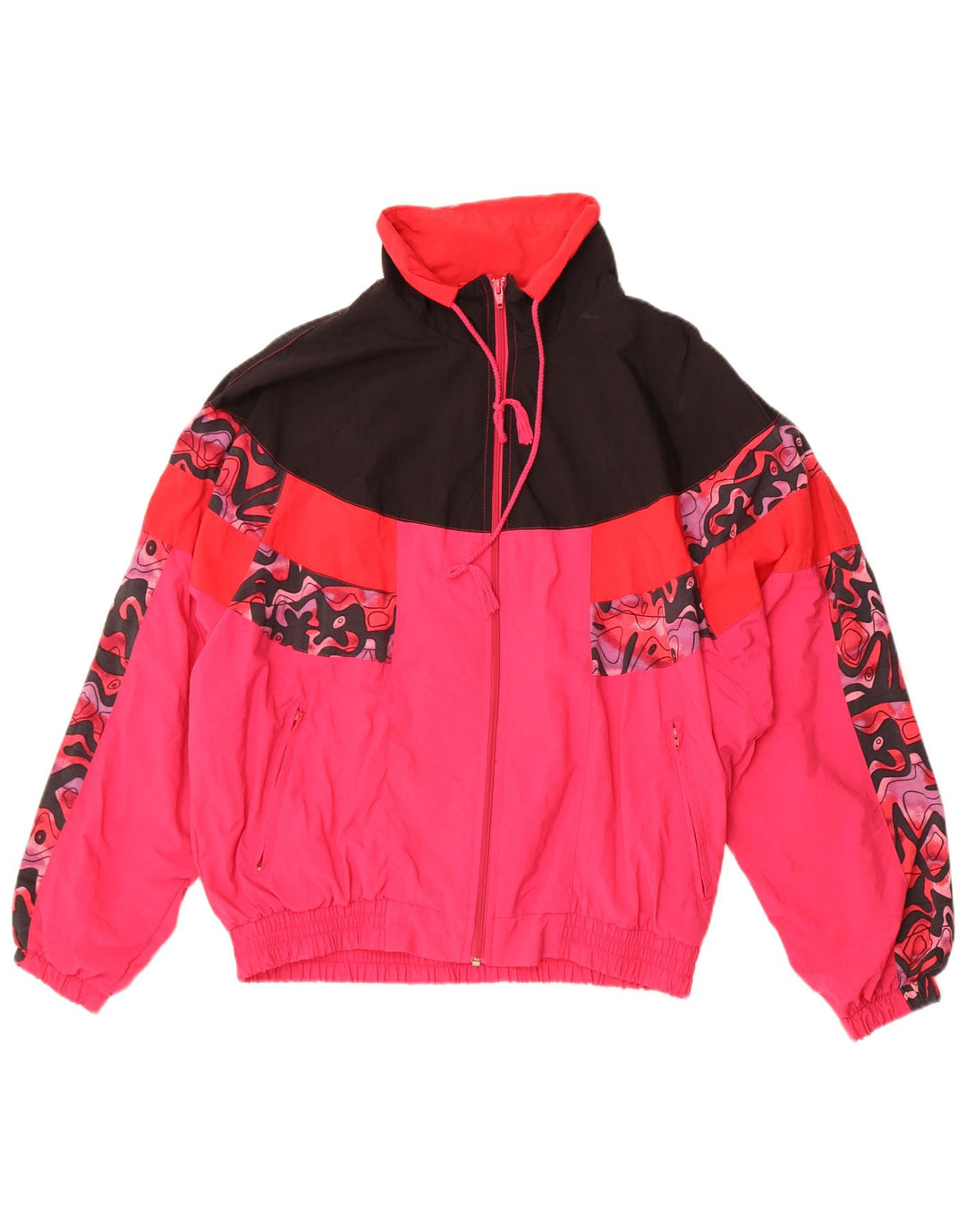 Shamp Veste de Survêtement Homme IT 48/50 Rose Moyen Colourblock Polyamide