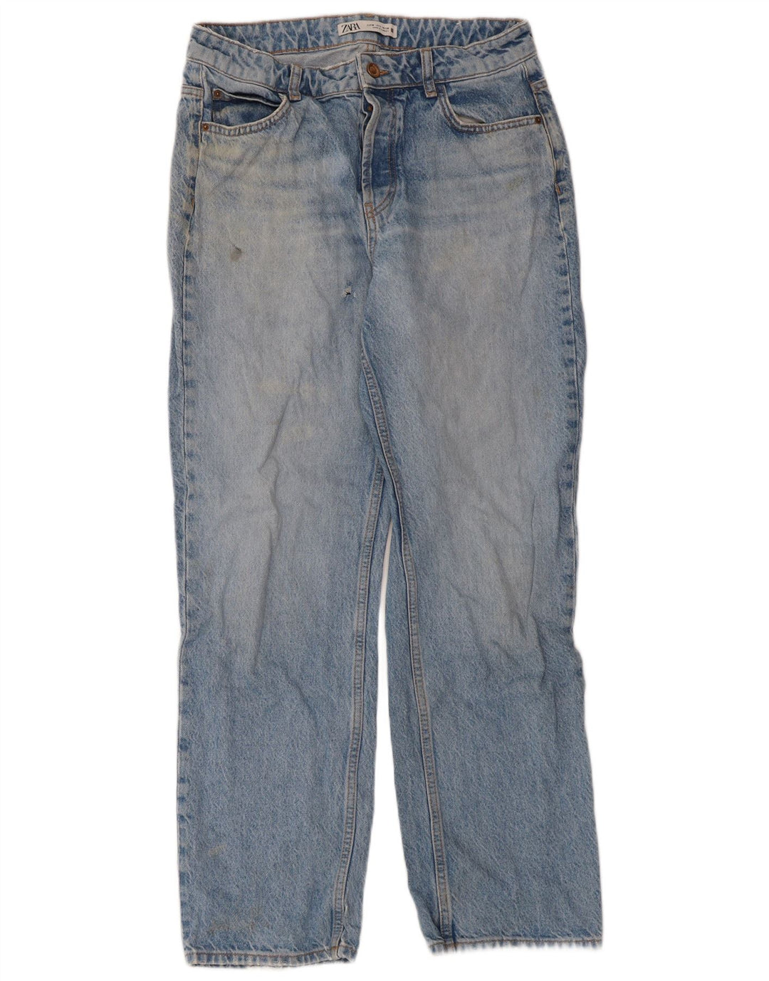 Zara Jean droit femme EU 38 Small W28 L28 Bleu