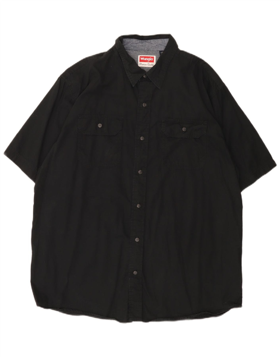 WRANGLER Chemise à manches courtes pour hommes Grand coton noir