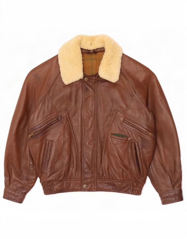 Marcos Veste en cuir pour homme UK 42 XL Marron