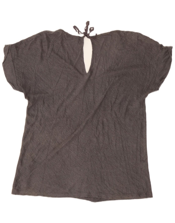 Massimo Dutti Womens Blouse Top UK 16 Large Grey