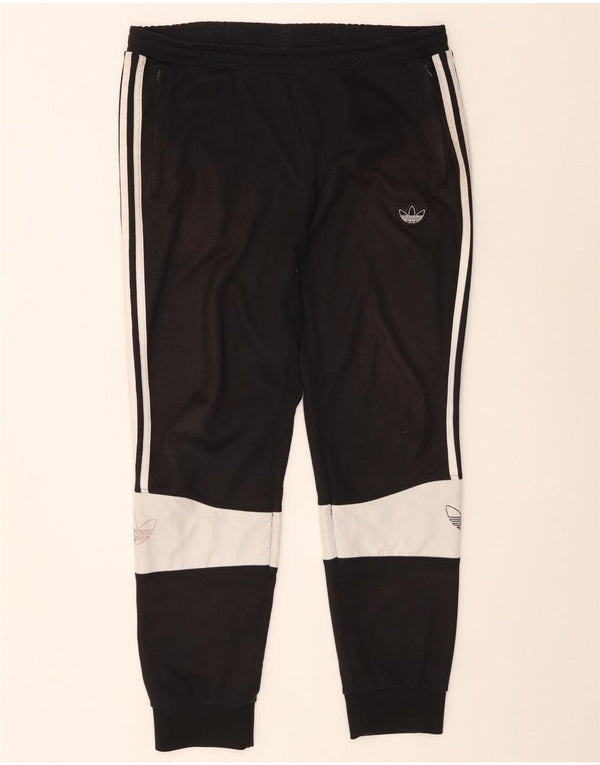 Adidas Pantalon de survêtement pour homme en coton color block Noir Taille L