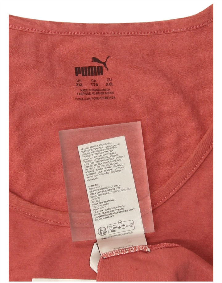 Puma Débardeur graphique pour homme 2XL en coton rose