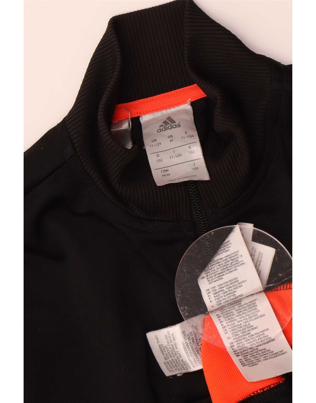 Adidas Veste de survêtement pour garçon 11-12 ans Noir Colorblock Polyester