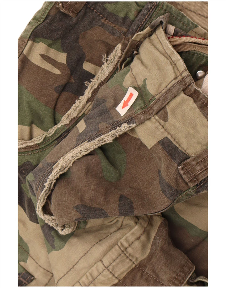 Jack & Jones Short Cargo Homme Medium W32 Kaki Camouflage Coton