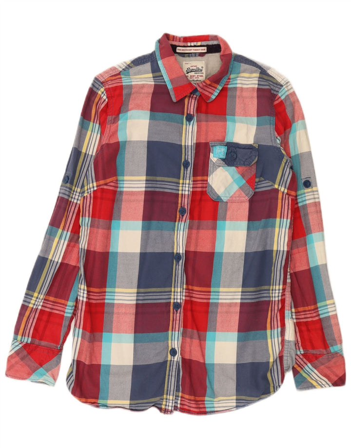 Superdry Chemise en flanelle pour femme UK 14 Medium Multicolore Check Cotton
