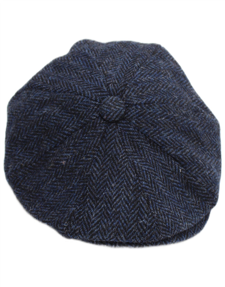 Walker and Hawkes Casquette plate pour homme, moyen, bleu marine, à chevrons, classique