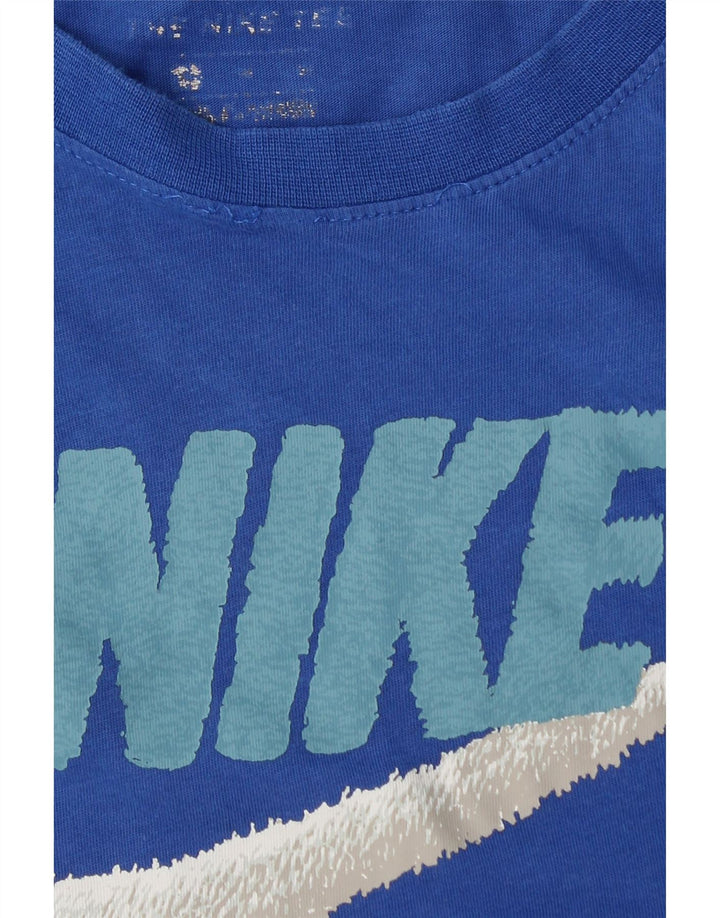 NIKE T-Shirt Graphique Homme Top XL Bleu Coton