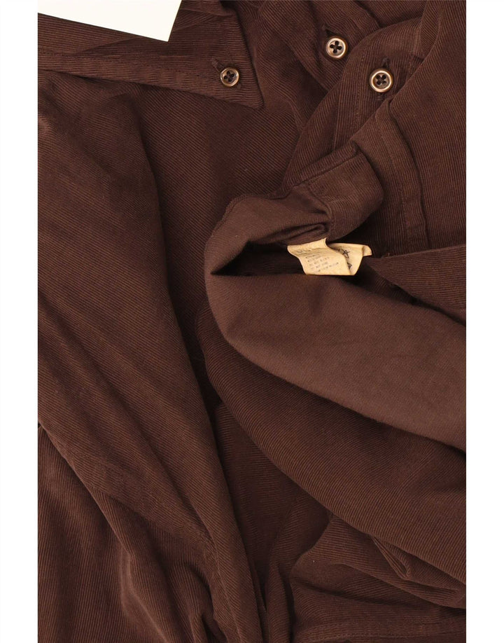 Avirex Chemise en velours côtelé pour homme Grand coton marron