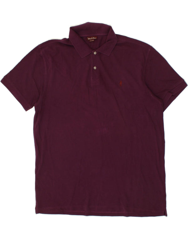 MARLBORO CLASSICS Mens Polo Shirt 2XL Purple Cotton