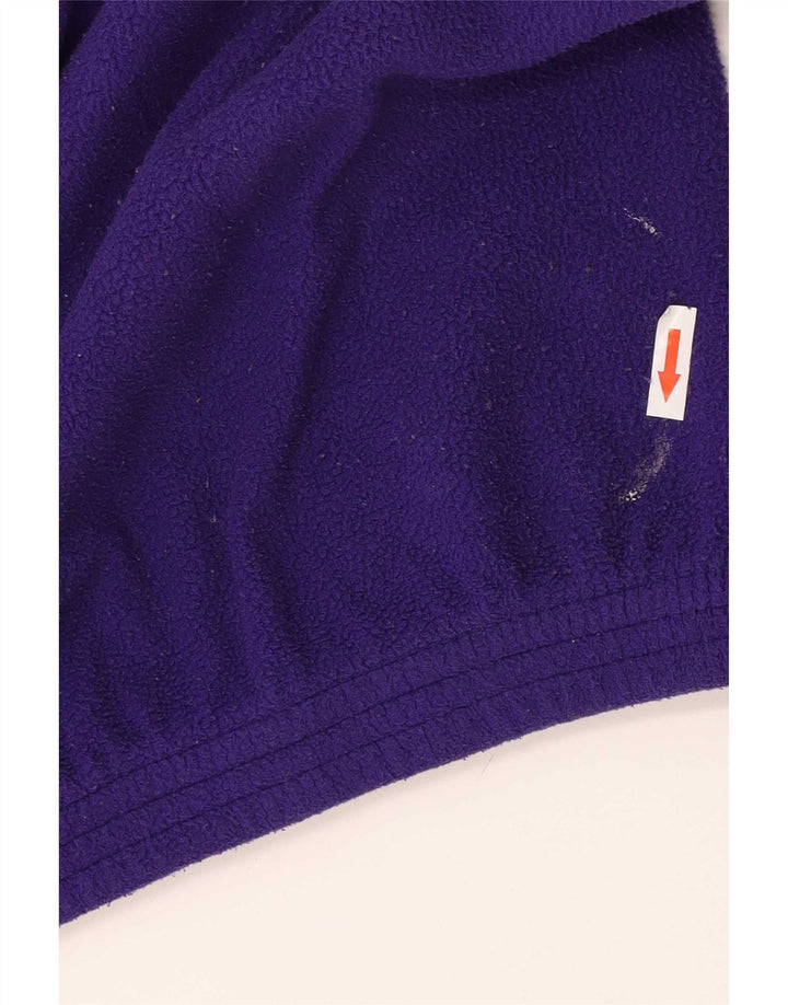 Brugi Pull polaire à col zippé pour homme en polyester color block violet moyen