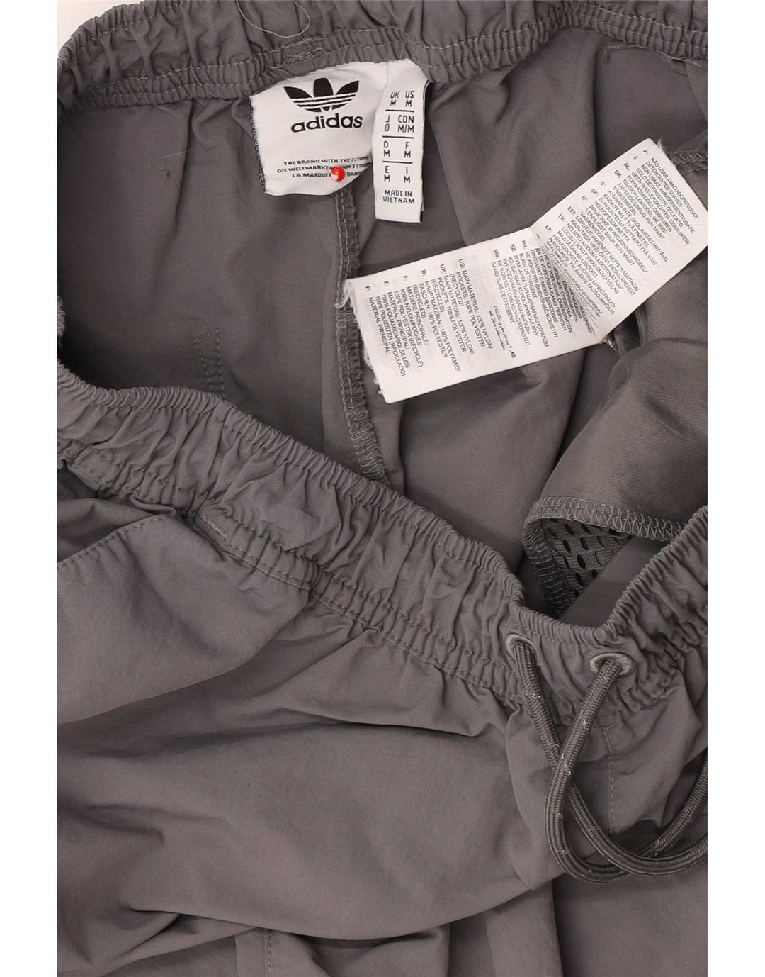 Adidas Pantalon de survêtement cargo pour homme en nylon gris moyen
