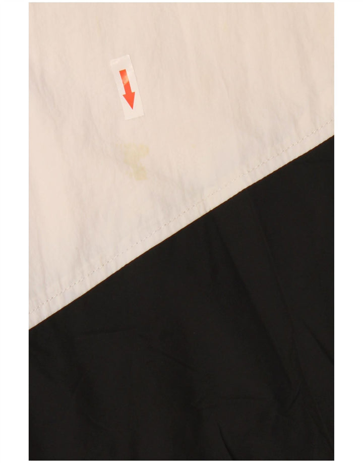 Zara Mens Graphic Survêtement Top Jacket Large Noir Colorblock Nylon