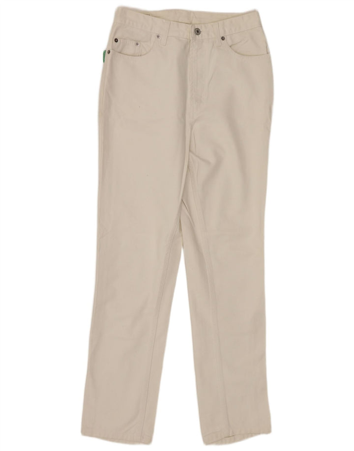 BENETTON Jean Fuselé Femme W32 L30 Coton Blanc