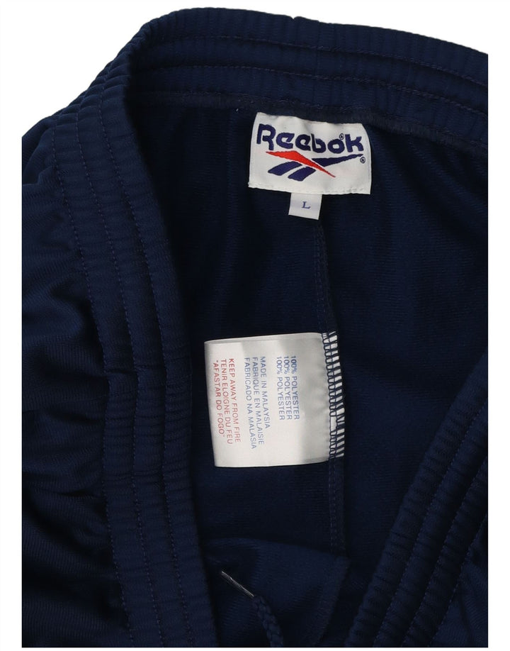 Reebok Pantalon de Survêtement Graphique Homme Large Bleu Marine Polyester