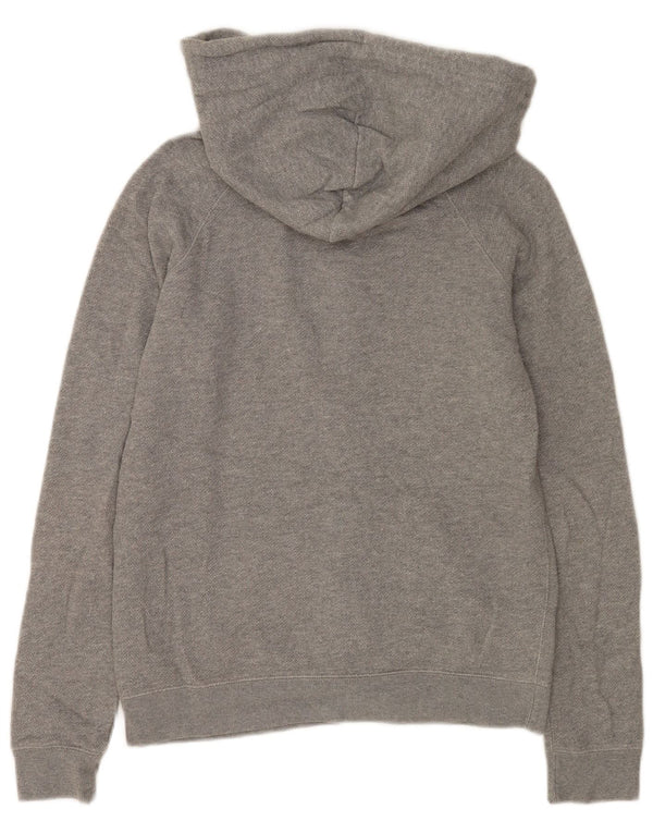 Jack Wills Pull à capuche zippé surdimensionné pour femme UK 10 Petit coton gris