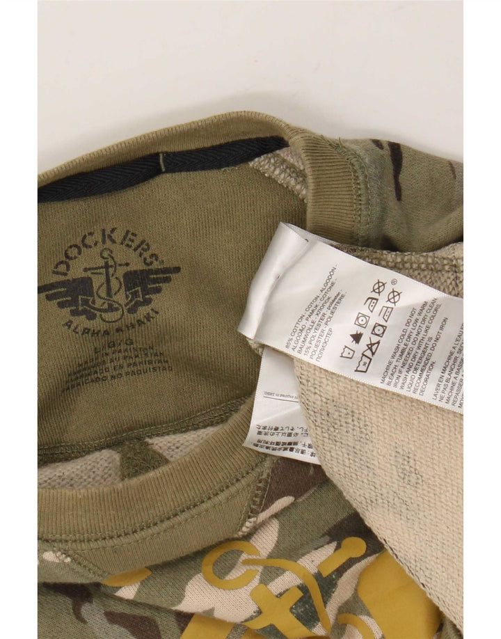 Dockers Sweat-shirt graphique pour hommes, grand, vert, camouflage, armée