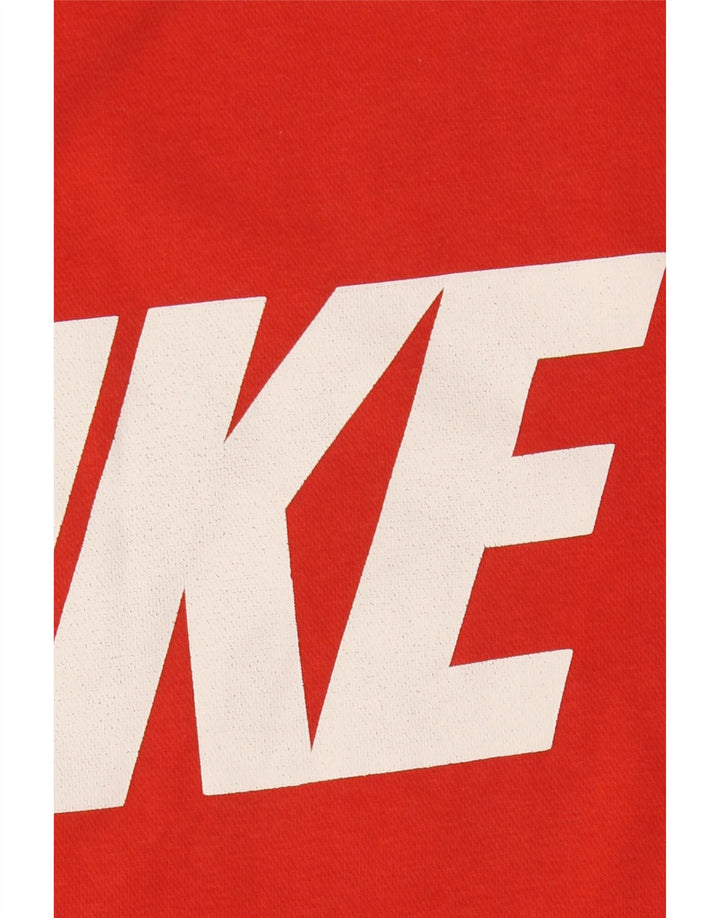 NIKE Sweat-shirt graphique en coton color block rouge moyen pour homme