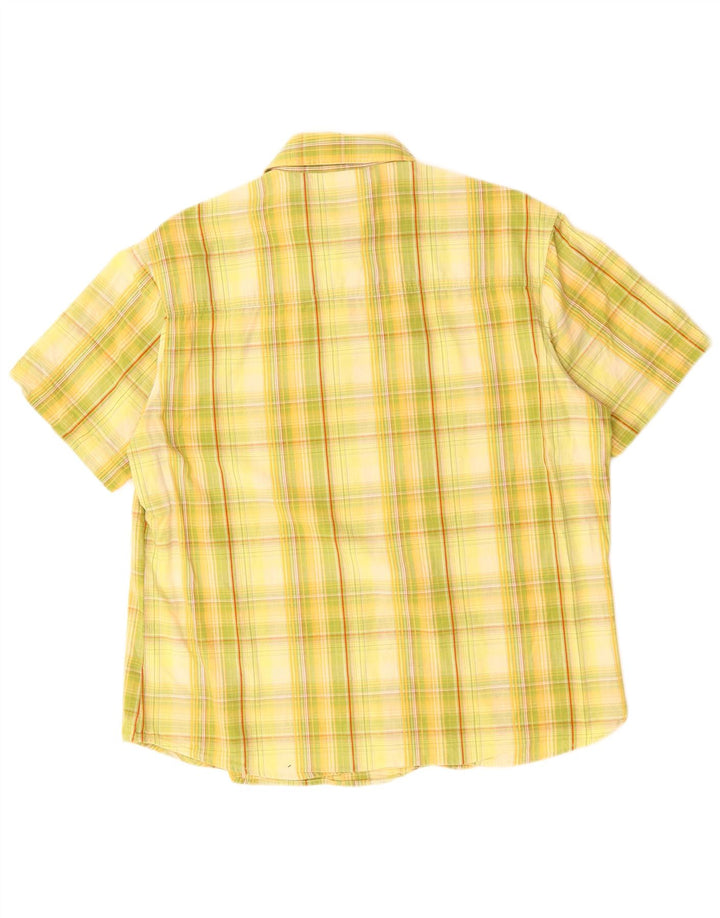 JACK WOLFSKIN Chemise à manches courtes homme en coton à carreaux jaune moyen