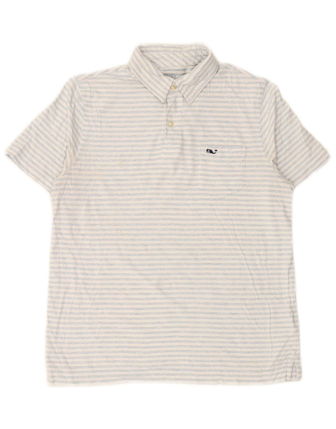 VINEYARD VINES Polo Garçon 15-16 ans Grand Coton Rayé Blanc